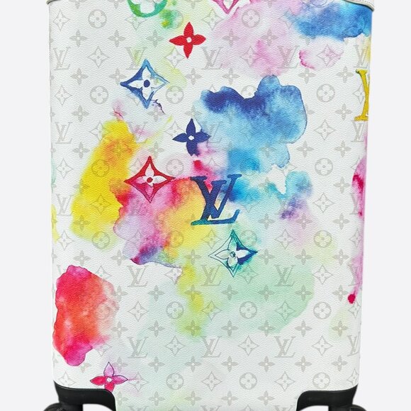 Louis Vuitton White Watercolor Monogram Horizon 55 - Picture 1 of 5